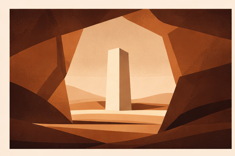 Desert cave illustration